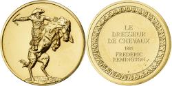 World Coins - France, Medal, Le Dresseur de Chevaux, Gilt Bronze,