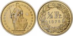 World Coins - Switzerland, 1/2 Franc, Helvetia, 1978, Bern, Proof, Copper-nickel,