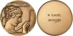 World Coins - France, Medal, Reconnaissance, 1951, Bronze, M. Delannoy,