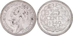 World Coins - Coin, Netherlands, Wilhelmina I, 25 Cents, 1940, Utrecht, , Silver