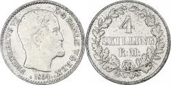 World Coins - Denmark, Frederik VII, 4 Skilling Rigsmont, 1854, Altona, , Billon