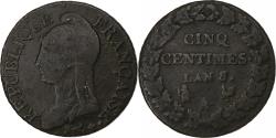 World Coins - France, 5 Centimes, Dupré, AN 8/5, Paris, Copper, VF(30-35), Gadoury:126a