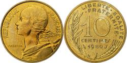 World Coins - France, 10 Centimes, Marianne, 1980, Paris, série FDC, Aluminum-Bronze