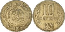 World Coins - Coin, Bulgaria, 10 Stotinki, 1974, , Nickel-brass, KM:87