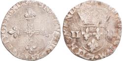 World Coins - Coin, France, Henri III, 1/4 d'écu à la croix de face, 1583, Rennes