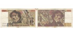 World Coins - France, 100 Francs, Delacroix, 1978, E.9, VG(8-10), Fayette:69.01g, KM:154a