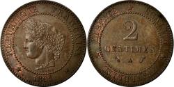 World Coins - Coin, France, Cérès, 2 Centimes, 1891, Paris, , Bronze, Gadoury:105
