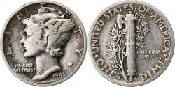 Us Coins - United States, Dime, Mercury Dime, 1941, U.S. Mint, Silver, , KM:140