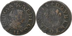 World Coins - France, CHÂTEAU-REGNAULT, François de Bourbon, Double Tournois, Copper