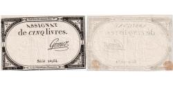 World Coins - France, 5 Livres, 10 brumaire de l'an 2 - (31 octobre 1793), 22954, AU(50-53)