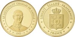 World Coins - France, Medal, Lieutenant Charles de Gaulle, Copper Gilt,