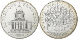 World Coins - France, 100 Francs, Panthéon, 1990, MDP, série FDC, Silver,