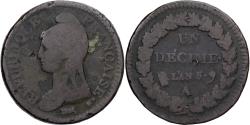 World Coins - Coin, France, Dupré, Decime, AN 5, Paris, , Copper, Gadoury:187