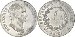 World Coins - Coin, France, Napoleon I, 5 Francs, An XI, Paris, , Silver, KM:650.1