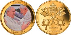 World Coins - Vatican, Medal, Le Pape François, Religions & beliefs, , Copper Gilt