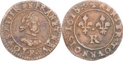 World Coins - Coin, France, Louis XIII, Denier Tournois, 1618, Villeneuve-lès-Avignon