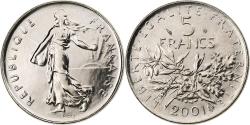 World Coins - France, 5 Francs, Semeuse, 2001, Pessac, Copper-nickel, , Gadoury:771