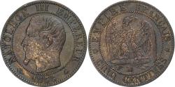 World Coins - France, Napoleon III, 5 Centimes, 1856, Strasbourg, Bronze,