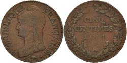 World Coins - Coin, France, Dupré, 5 Centimes, AN 7/5, Paris (A/B), coq/vase,