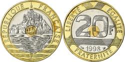 World Coins - Coin, France, Mont Saint Michel, 20 Francs, 1998, Paris, , Tri-Metallic