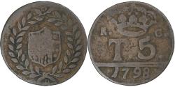 World Coins - Italy, Kingdom of Naples, Ferdinand IV, 5 Tornesi, 1798, Naples,