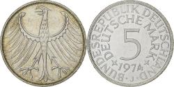 World Coins - GERMANY - FEDERAL REPUBLIC, 5 Mark, 1974, Hamburg, Silver, , KM:112.1