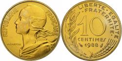 World Coins - Coin, France, Marianne, 10 Centimes, 1988, Paris, série FDC,