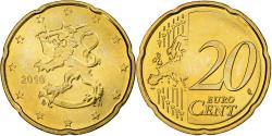 World Coins - Finland, 20 Euro Cent, 2010, Vantaa, Brass, , KM:127
