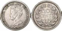 World Coins - Netherlands, Wilhelmina I, 10 Cents, 1921, Silver, , KM:145