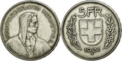 World Coins - Coin, Switzerland, 5 Francs, 1931, Bern, , Silver, KM:40