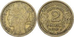 World Coins - France, 2 Francs, Morlon, 1941, Paris, Aluminum-Bronze, , KM:886
