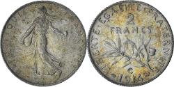 World Coins - France, Semeuse, 2 Francs, 1914, Castelsarrasin, , Silver, KM:845.2
