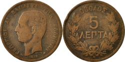 World Coins - Coin, Greece, George I, 5 Lepta, 1878, , Copper, KM:54