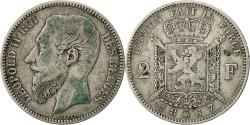 World Coins - Coin, Belgium, Leopold II, 2 Francs, 2 Frank, 1867, , Silver, KM:30.1