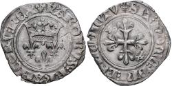 World Coins - France, Charles VI, Florette, 1420-1421, Paris, Silver, , Duplessy:387