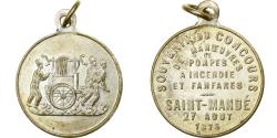 World Coins - France, Medal, Concours de Pompes à Incendie, Saint-Mandé, 1876, Silvered