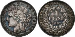 World Coins - France, Franc, Cérès, 1887, Paris, Silver, , Gadoury:465a, KM:822.1