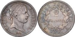World Coins - France, Napoleon I, 2 Francs, 1809, Paris, Silver, , Gadoury:501