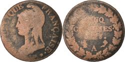 World Coins - Coin, France, Dupré, 5 Centimes, AN 5, Paris, , Bronze, KM:640.1