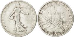 World Coins - Coin, France, Semeuse, Franc, 1904, , Silver, KM:844.1, Gadoury:467