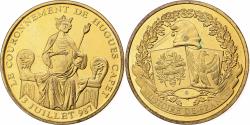 World Coins - France, Medal, Couronnement d'Hugues Capet, Gold plated,