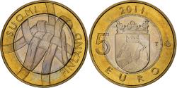 World Coins - Finland, 5 Euro, Provinces - Karelia, 2011, Vantaa, Bi-Metallic,