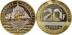 World Coins - Coin, France, 20 Francs, 1992, , Bronze-Aluminium, KM:1008.1, Gadoury:871