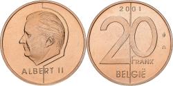 World Coins - Belgium, Albert II, 20 Frank, 2001, Brussels, Nickel-brass, , KM:192