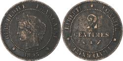 World Coins - France, 2 Centimes, Cérès, 1893, Paris, Bronze, , Gadoury:105