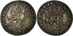 World Coins - Coin, France, Louis XIV, 1/12 Écu à la mèche courte, 1/12 ECU, 10 Sols, 1644
