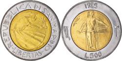World Coins - Coin, San Marino, 500 Lire, 1985, , Bi-Metallic, KM:181