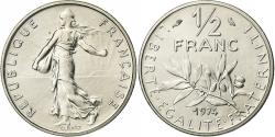 World Coins - France, 1/2 Franc, Semeuse, 1974, Monnaie de Paris, série FDC, Nickel