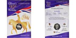 World Coins - Coin, British Indian Ocean, 95 TH Ann. the Elisabeth II à cheval, 50 Pence