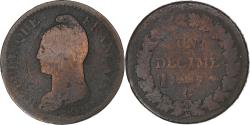 World Coins - France, Decime, Dupré, AN 9, Geneva, Copper, , Gadoury:187a